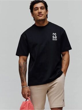 Psycho Bunny Mens Toby Oversized Tee